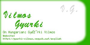 vilmos gyurki business card